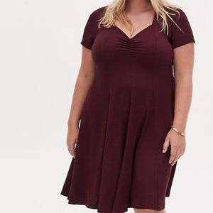 Torrid NWT Burgundy Sweatshirt Dress